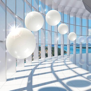 Consalnet Vliestapete 3D Corridor mit Fenster, verschiedene Motivgrößen, für das Büro oder Wohnzimmer