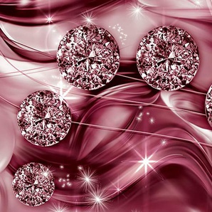 CONSALNET Vliestapete 3D Diamant Abstraktion Tapeten abstrakt, fototapete, für Wohnzimmer oder Schlafzimmer Gr. B/L: 2,5 m x 1,04 m, silberfarben Vliestapeten Tapeten