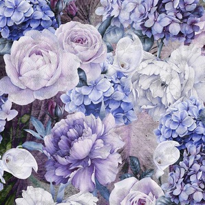 Consalnet Vliestapete Blauer Blumen Mix, floral