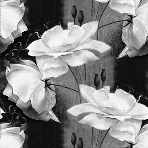 CONSALNET Vliestapete Blumen Muster Tapeten verschiedene Motivgrößen, für das Büro oder Wohnzimmer Gr. B/L: 2,5 m x 1,04 m, schwarz Vliestapeten Tapeten