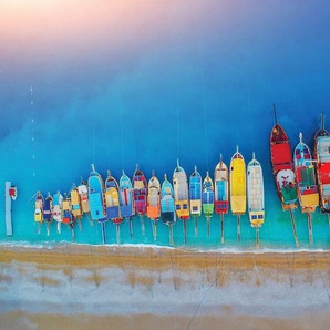 Consalnet Vliestapete BOOTE STRAND, grafisch, in verschiedenen Größen