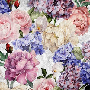 Consalnet Vliestapete Bunte Vintage Blumen, floral