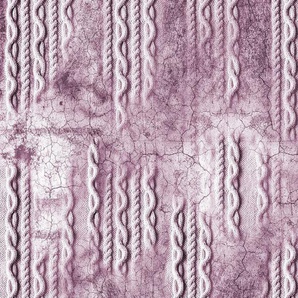 Consalnet Vliestapete Geflecht auf Beton/Rosa, Flechtoptik