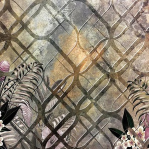 Consalnet Vliestapete Goldenes Muster/Blumen, floral
