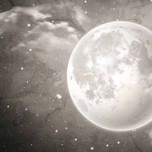 Consalnet Vliestapete Grauer Mond auf Beton, Motiv