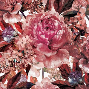 Consalnet Vliestapete Hellroter Blumen Mix, floral