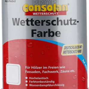 CONSOLAN  Wetterschutzfarbe Profi Holzschutz Farben 0,75 Liter, grün Gr. 0,75 l, grün Farben Lacke