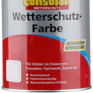 CONSOLAN  Wetterschutzfarbe Profi Holzschutz Farben 0,75 Liter, schwarz Gr. 0,75 l, schwarz Farben Lacke