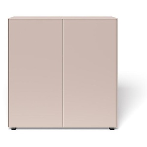 Container mit 2 Türen Connect MDF rose matt lackiert rosa, Designer form1, 102x100x48 cm