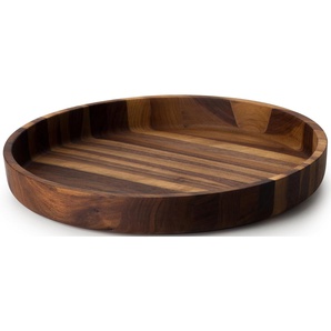 Schale CONTINENTA Walnuss Schüsseln Gr. Ø 38 cm, braun (holzfarben) Deko-Schale Holzschale Snackschale Dekoschalen Dekotabletts Schüsseln Walnussholz