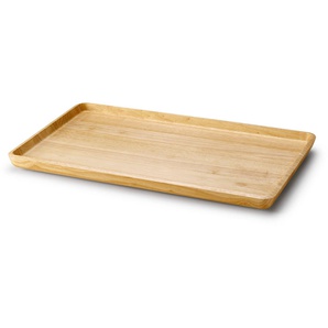 Continenta Tablett, Holzwerkstoff, (1-tlg), rechteckig, Gummibaum 53x32x3cm