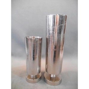 Cor Mulder Vase, Silber, Metall, 15x37x15 cm, zum Stellen, auch für frische Blumen geeignet, Dekoration, Vasen, Metallvasen
