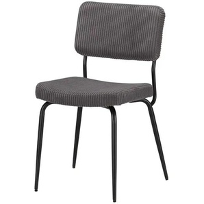 Cord-Polsterstuhl - grau - Materialmix - 53 cm - 82 cm - cm 50,0 | Möbel Kraft