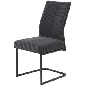 Cord-Schwingstuhl  - grau - Materialmix - 50 cm - 99 cm | Möbel Kraft