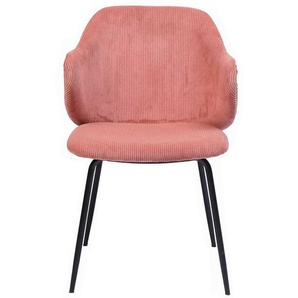Cord Stühle in Rosa und Schwarz 47 cm Sitzhöhe (2er Set)
