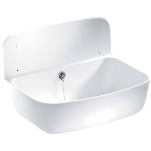 CORNAT Waschbecken, Wandausgussbecken mit Überlauf, Breite 49,5 cm