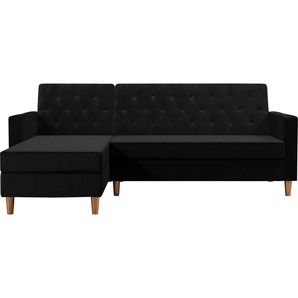CosmoLiving by Cosmopolitan Ecksofa Liberty, L-Form, mit Schlafffunktion, Recamiere beidseitig montierbar, Sitzhöhe 43 cm