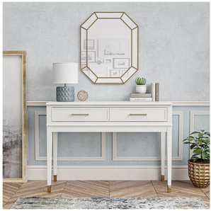 CosmoLiving by Cosmopolitan Konsolentisch Westerleigh (1-St), mit 2 Schubladen, pflegeleichtes MDF, Beine aus Massivholz, Höhe 76 cm