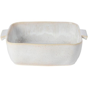 Costa Nova Auflaufform Eivissa, Creme, Keramik, quadratisch, 27x8.8x33 cm, Handmade in Europe, backofengeeignet, mikrowellengeeignet, Kochen,