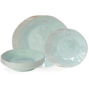 Costa Nova Kombiservice Nova, Türkis, Keramik, 12-teilig, Made in Europe, Essen & Trinken, Geschirr, Geschirr-Sets, Kombiservice