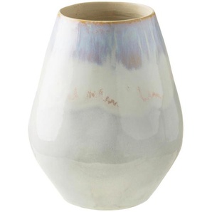 Costa Nova Vase, Weiß, Keramik, rund, 19.6 cm, Handmade in Europe, handgemacht, Dekoration, Vasen, Keramikvasen