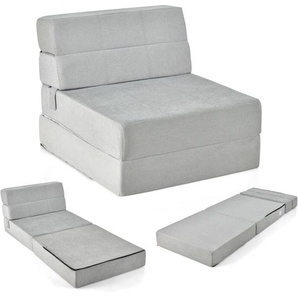 Costway - 3 in 1 klappbares Schlafsofa, Klappmatratze, Schaumstoff extra dick (15cm), Sofabett, Bodenmatratze, Faltmatratze, Gästematratze mit