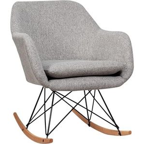 Costway - Schaukelstuhl, Schaukelsessel mit hoher ergonomischer Rückenlehne & integrierter Armlehne, Stillsessel Relaxstuhl gepolstert für Wohnzimmer