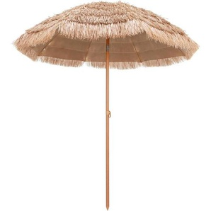 Costway - Sonnenschirm Hawaii, Strandschirm Stroh, upf 50+, 30° knickbar, Gartenschirm, Strohschirm, Marktschirm, Terrassenschirm für Garten, Balkon,