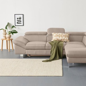 COTTA Ecksofa Driver L-Form, mit Kopfteilverstellung, wahlweise mit Bettfunktion & Bettkasten