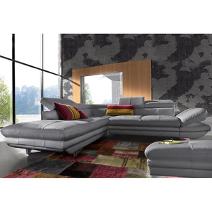 COTTA Ecksofa Enterprise L-Form, mit Arm- & Kopfteilverstellung, wahlweise mit Bettfunktion