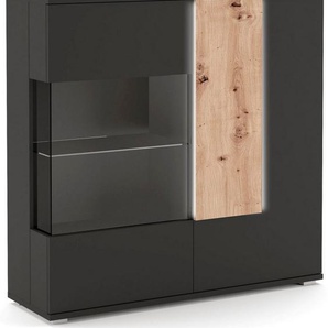 COTTA Highboard Montana, Breite 120 cm, inkl. LED-Beleuchtung und Push-To-Open