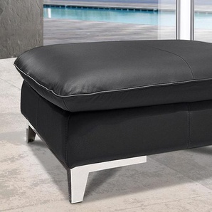 Hocker COTTA Gr. B/H/T: 98 cm x 46 cm x 98 cm, Luxus-Kunstleder, schwarz Sitzhocker Hocker
