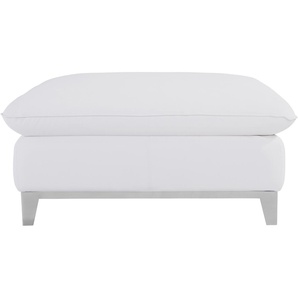 Hocker COTTA Gr. B/H/T: 98 cm x 46 cm x 98 cm, Luxus-Kunstleder, weiß (altweiß) Sitzhocker Hocker