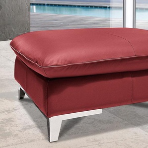 Hocker COTTA Gr. B/H/T: 98 cm x 46 cm x 98 cm, NaturLEDER, rot Sitzhocker Hocker