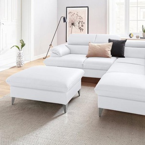 COTTA Polstergarnitur Caluso L-Form, (2-tlg), Set bestehend aus: Ecksofa mit Kopfteilverstellung & Hocker