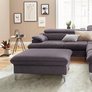 COTTA Polstergarnitur Caluso L-Form, Set bestehend aus: Ecksofa mit Kopfteilverstellung & Hocker