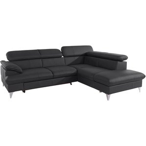 COTTA Polstergarnitur Caluso, Set: bestehend aus Ecksofa, Hocker, Ecksofa inkl. Kopfteilverstellung