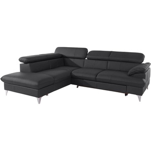 COTTA Polstergarnitur Caluso, Set: bestehend aus Ecksofa, Hocker, Ecksofa inkl. Kopfteilverstellung