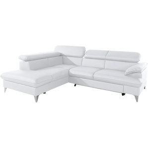 COTTA Polstergarnitur Caluso, Set: bestehend aus Ecksofa, Hocker, Ecksofa inkl. Kopfteilverstellung