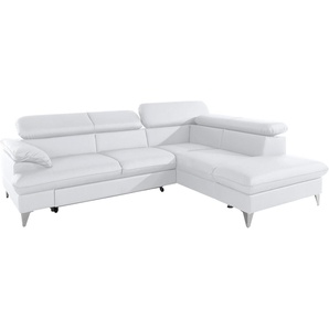 COTTA Polstergarnitur Caluso, Set: bestehend aus Ecksofa, Hocker, Ecksofa inkl. Kopfteilverstellung
