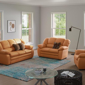COTTA Polstergarnitur Casino, Sofa Set, 3-2-1 Sitzer, Wohnzimmer Garnitur, (Set, 3-tlg), 3-teilig, Sessel, 2-Sitzer, 2,5-Sitzer, hohe Rückenlehne