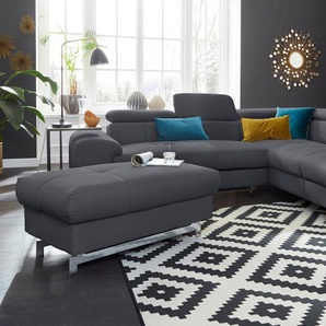 COTTA Polstergarnitur Chef L-Form, (Set, 2-tlg), Set bestehend aus: Ecksofa mit Kopfteilverstellung & Hocker