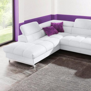 COTTA Polstergarnitur Chef, (Set), bestehend aus Ecksofa und Hocker, wahlweise mit Bettfunktion