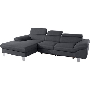 COTTA Polstergarnitur Driver L-Form, (Set, 2-tlg), Set bestehend aus: Ecksofa mit Kopfteilverstellung & Hocker