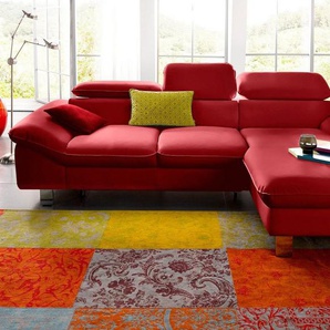 COTTA Polstergarnitur Driver L-Form, (Set), Set bestehend aus: Ecksofa mit Kopfteilverstellung & Hocker
