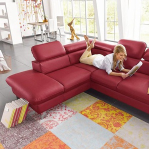 COTTA Polstergarnitur Driver L-Form, (Set), Set bestehend aus: Ecksofa mit Kopfteilverstellung & Hocker