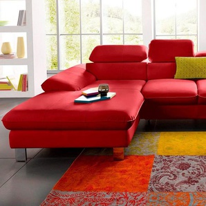 COTTA Polstergarnitur Driver L-Form, (Set), Set bestehend aus: Ecksofa mit Kopfteilverstellung & Hocker