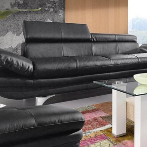 COTTA Polstergarnitur Enterprise, (Set), Set: bestehend aus 3-Sitzer und Hocker, Inklusive Rückenverstellung