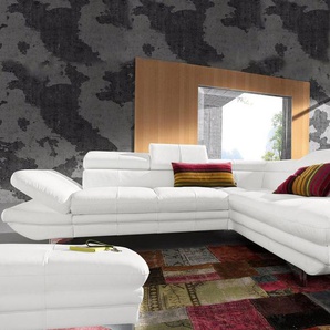 COTTA Polstergarnitur Enterprise L-Form, (Set), Set bestehend aus: Ecksofa mit Arm- & Kopfteilverstellung & Hocker