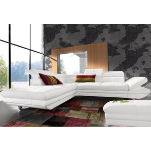 COTTA Polstergarnitur Enterprise L-Form, (Set), Set bestehend aus: Ecksofa mit Arm- & Kopfteilverstellung & Hocker